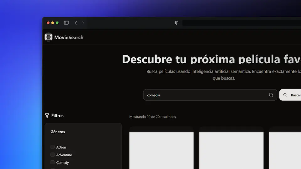 Buscador inteligente de películas con IA semántica