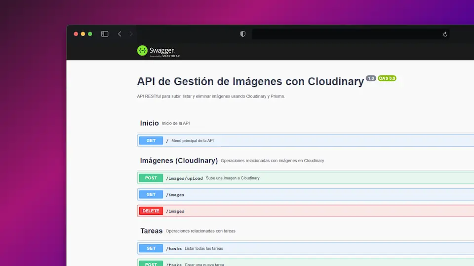 API para Gestión de Imágenes y Tareas con Cloudinary - NestJS