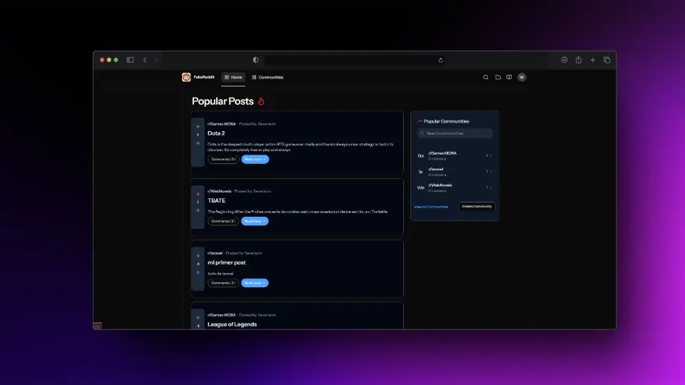 Foro en Laravel 12 con Inertia.js y React