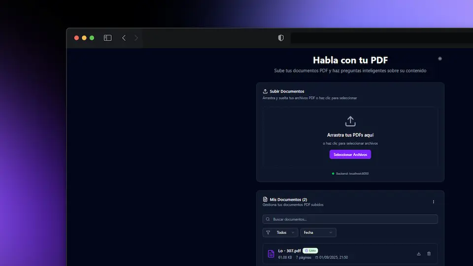 Habla con tu PDF - Sistema RAG